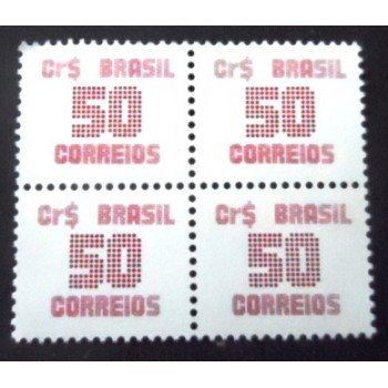 Quadra de selos postais do Brasil de 1985 Cifra 50