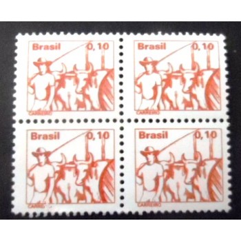 Quadra de selos postais do Brasil de 1979 Carreiro N
