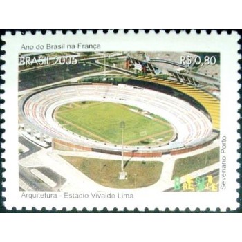 Selo postal do Brasil de 2005 Estádio Vivaldo Lima M