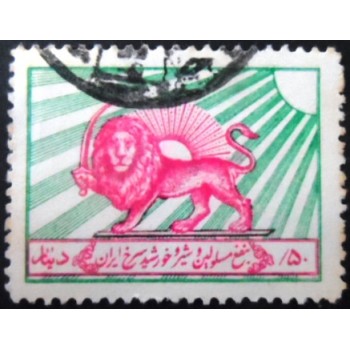 Selo postal do Iran de 1950 Red Lion and Sun Society