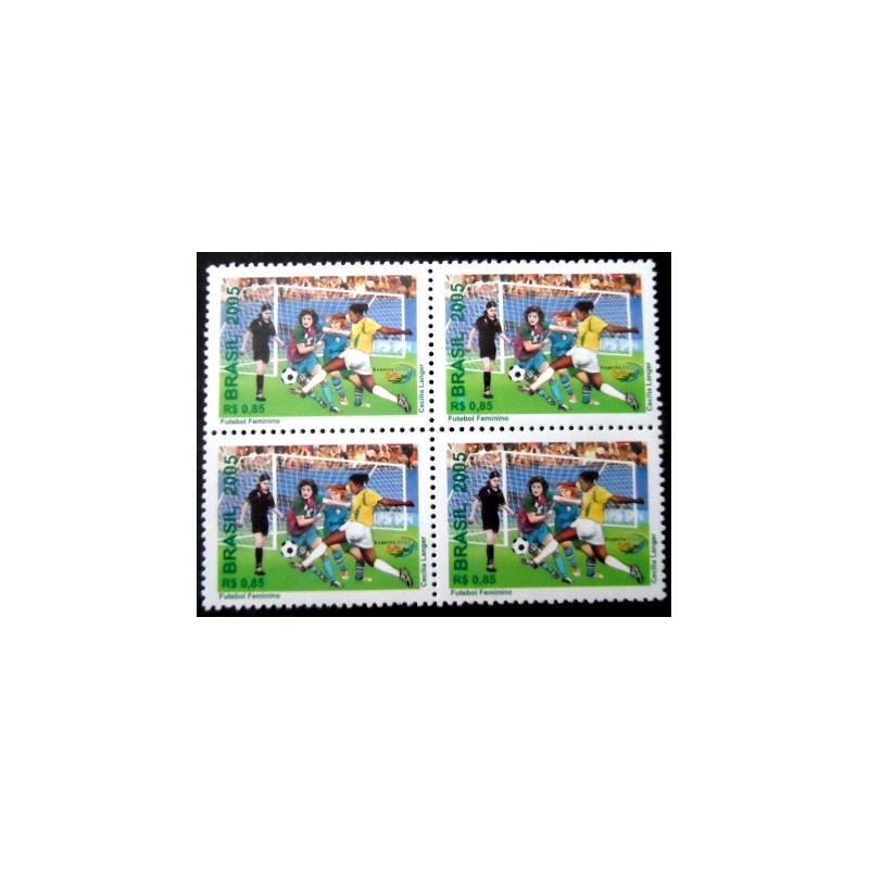 Selo postal do Brasil de 2005 Futebol Feminino