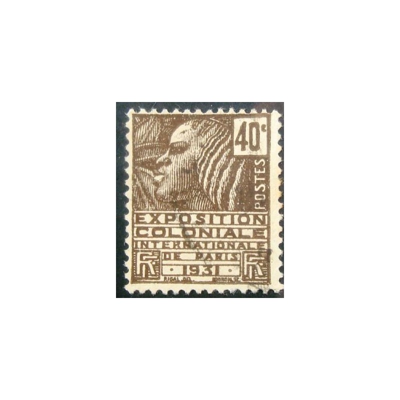 Selo postal da França 1930 Woman Fa 40 U