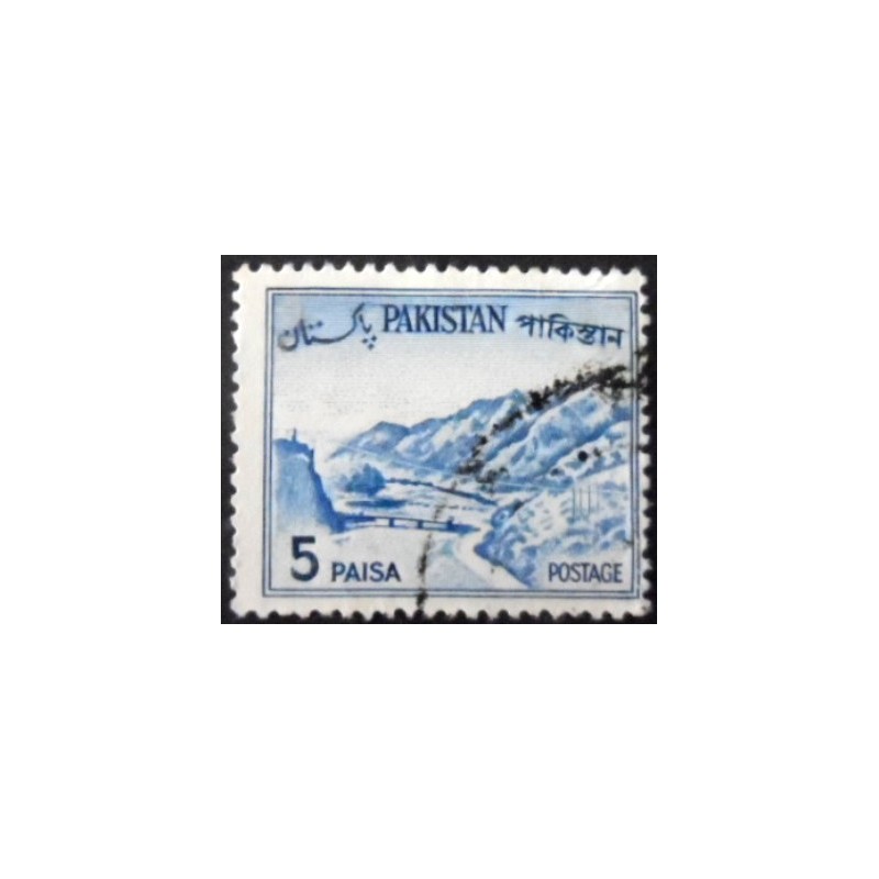 Selo postal do Paquistão de 1961 Khyber Pass 5 II
