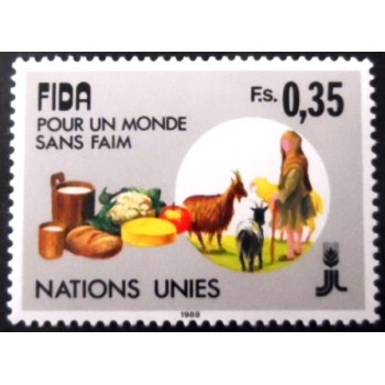 Selo postal das Nações Unidasde 1988 I.F.A.D. M