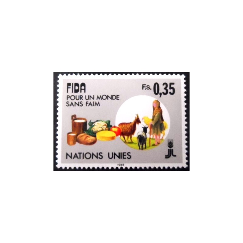 Selo postal das Nações Unidasde 1988 I.F.A.D. M
