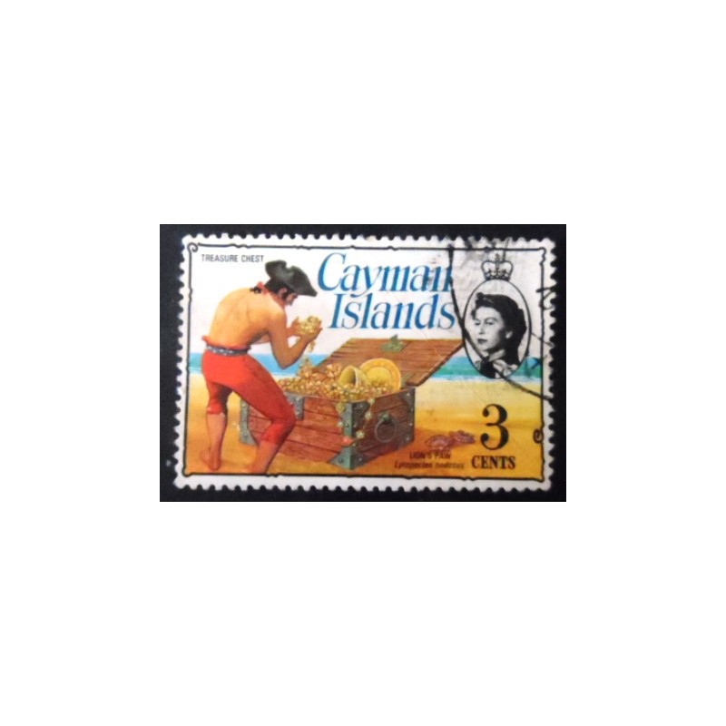 Selo postal das Ilhas Cayman de 1978 Treasure Chest