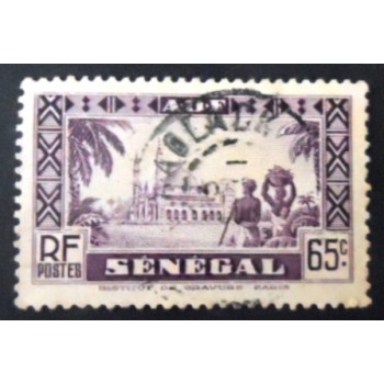 Selo postal do Senegal de 1935 Mosque of Diourbel 65