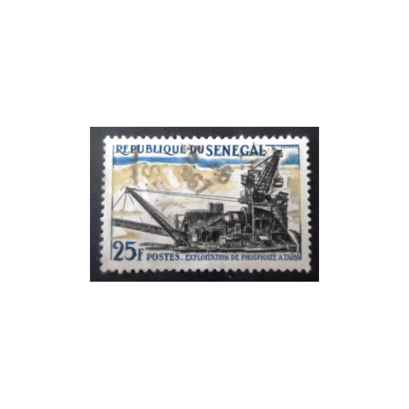 Selo postal do Senegal de 1964 Career Taiba Phosphate