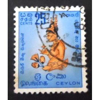 Imagem similar à do selo postal do Sri Lanka de 1958 Fresco of the Sigiriya