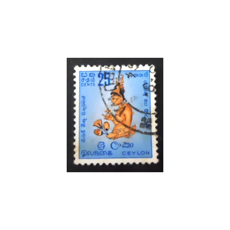 Imagem similar à do selo postal do Sri Lanka de 1958 Fresco of the Sigiriya