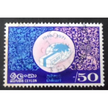 Imagem similar à do selo postal do Sri Lanka de 1971 CARE Package