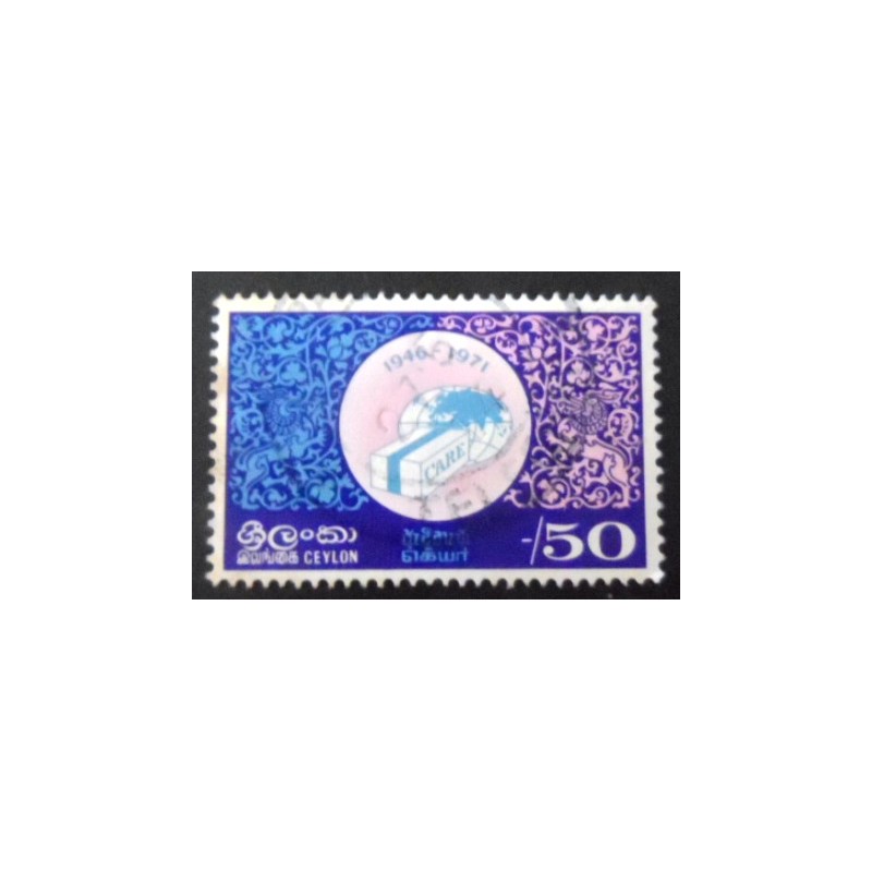 Imagem similar à do selo postal do Sri Lanka de 1971 CARE Package