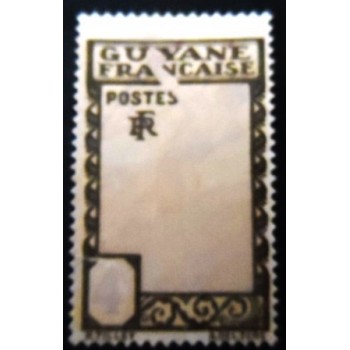 Selo postal da Guiana Francesa de 1929 Native Firing Arc 4