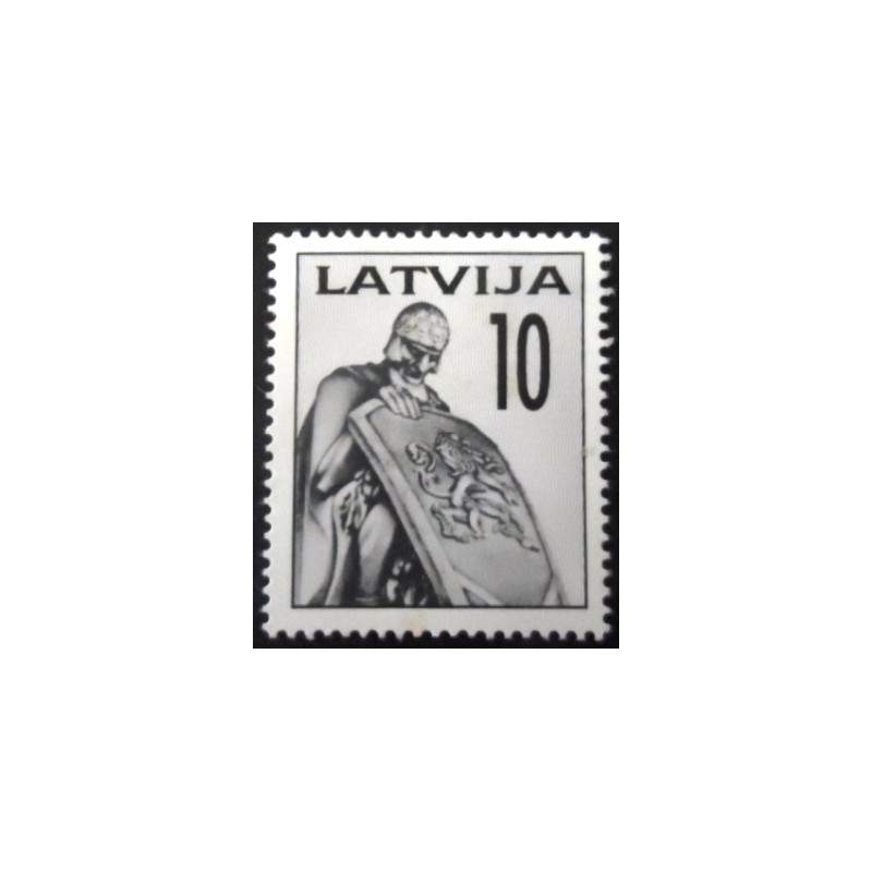 Selo postal da Letônia de 1992 Fragment of the Brethren Cemetery M