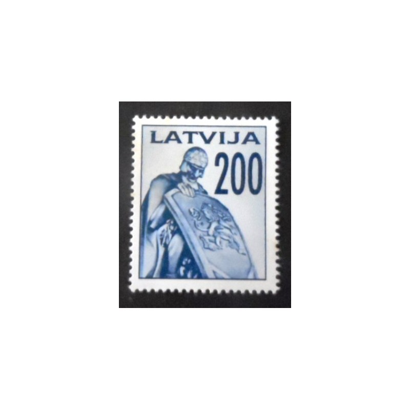 Selo postal da Letônia de 1992 Kurzeme 200