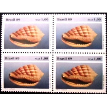 Quadra de selos postais do Brasil de 1989 Morum Matthewsi M