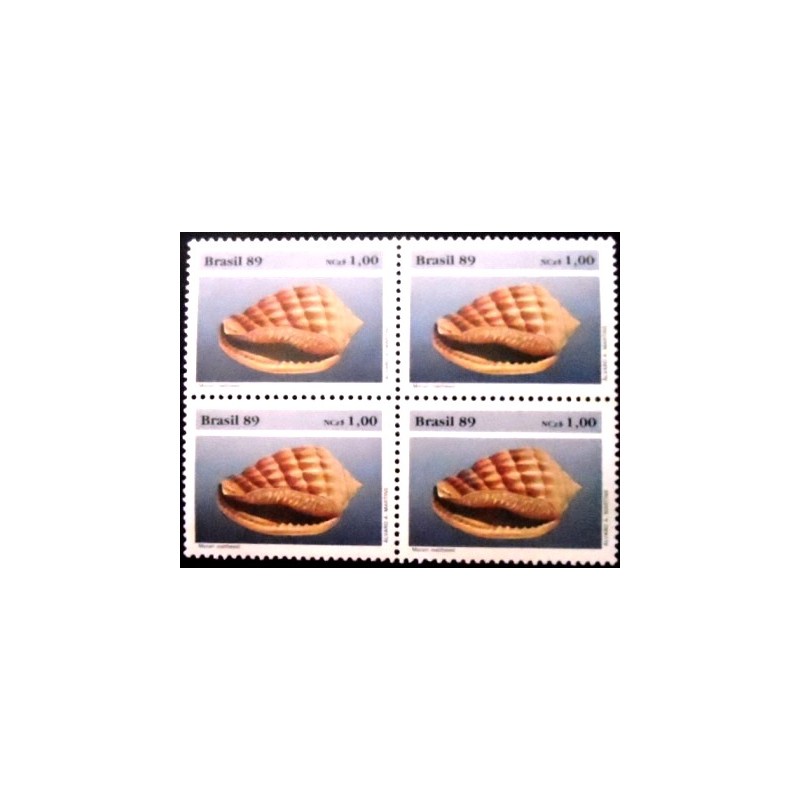 Quadra de selos postais do Brasil de 1989 Morum Matthewsi M