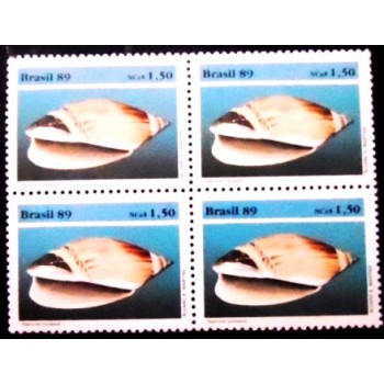 Quadra de selos postais do Brasil de 1989  - Agaronia Travassosi M