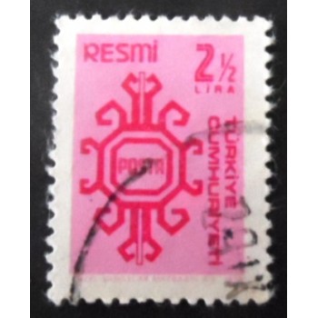 Selo postal da Turquia de 1979 On Service 2½  U
