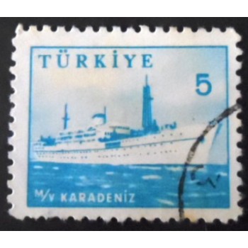 Selo postal da Turquia de 1959 M/Y Karadeniz