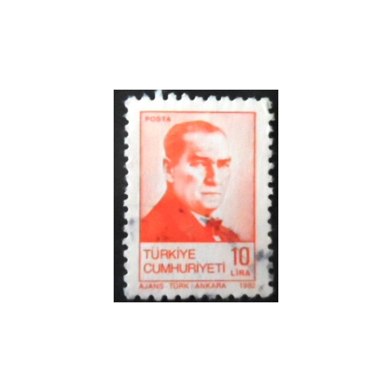 Selo postal da Turquia de 1982 Kemal Ataturk 10