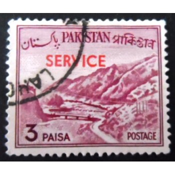 Imagem similar à do selo postal do Paquistão de 1961 Khyber Pass overprinted SERVICE 3