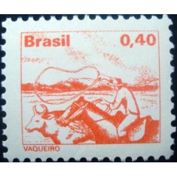 Selo postal  do Brasil de 1980 Vaqueiro M