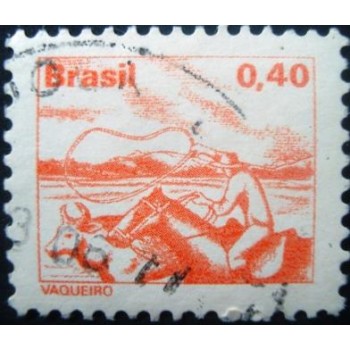 Imagem similar `do selo postal do Brasil de 1977 Vaqueiro U