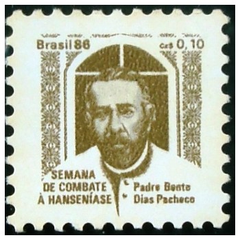 Selo postal do Brasil de 1986 Padre Bento H 23 M