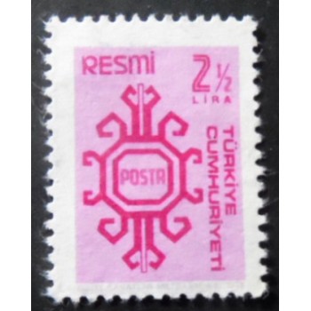 Selo postal da Turquia de 1979 On Service 2½