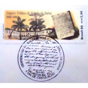 FDC Oficial de 1990 nº 489 Arquivo Público 16588