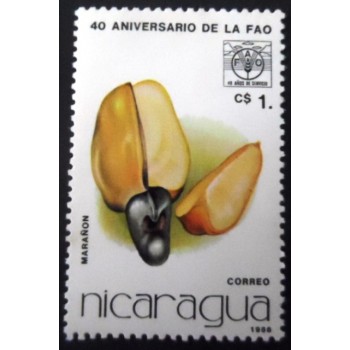 Selo postal da Nicarágua de 1986 Maranon