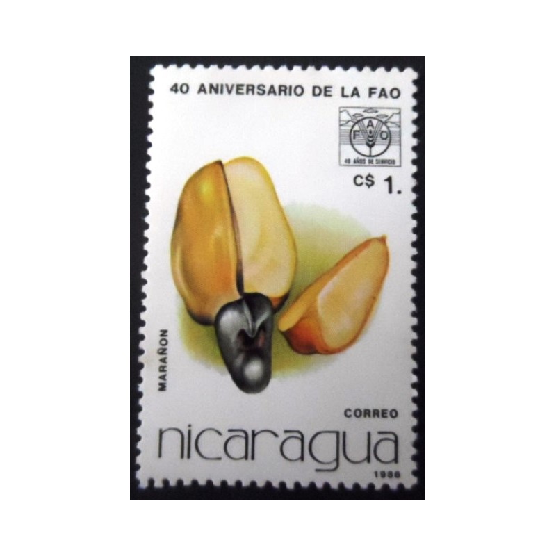 Selo postal da Nicarágua de 1986 Maranon