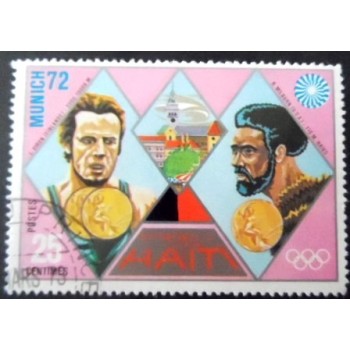 Imagem similar à do selo postal do Haiti de 1972 L.Viren and R.Milburn U