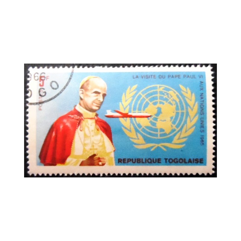 Selo postal do Togo de 1966 Pope Paul VI 5