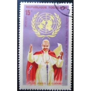 Selo postal do Togo de 1966 Pope Paul VI 15