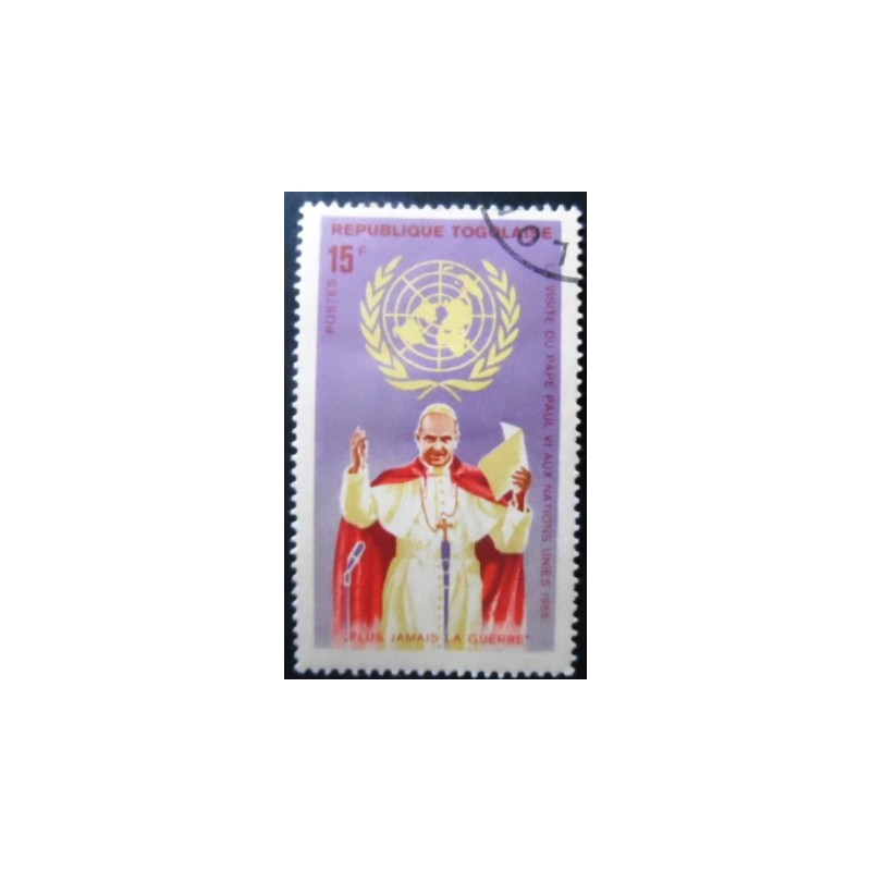 Selo postal do Togo de 1966 Pope Paul VI 15