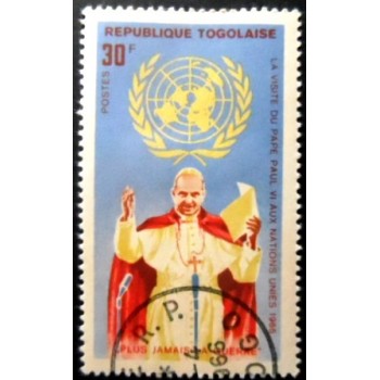 Selo postal do Togo de 1966 Pope Paul VI 30