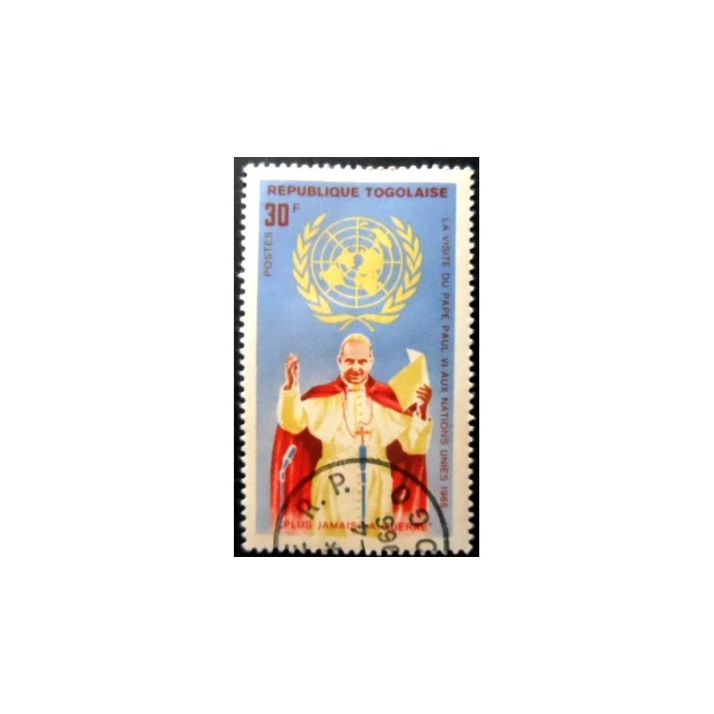 Selo postal do Togo de 1966 Pope Paul VI 30