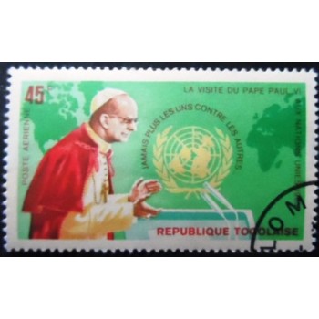 Selo postal do Togo de 1966 Pope Paul VI 45