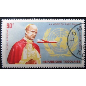 Selo postal do Togo de 1966 Pope Paul VI 90