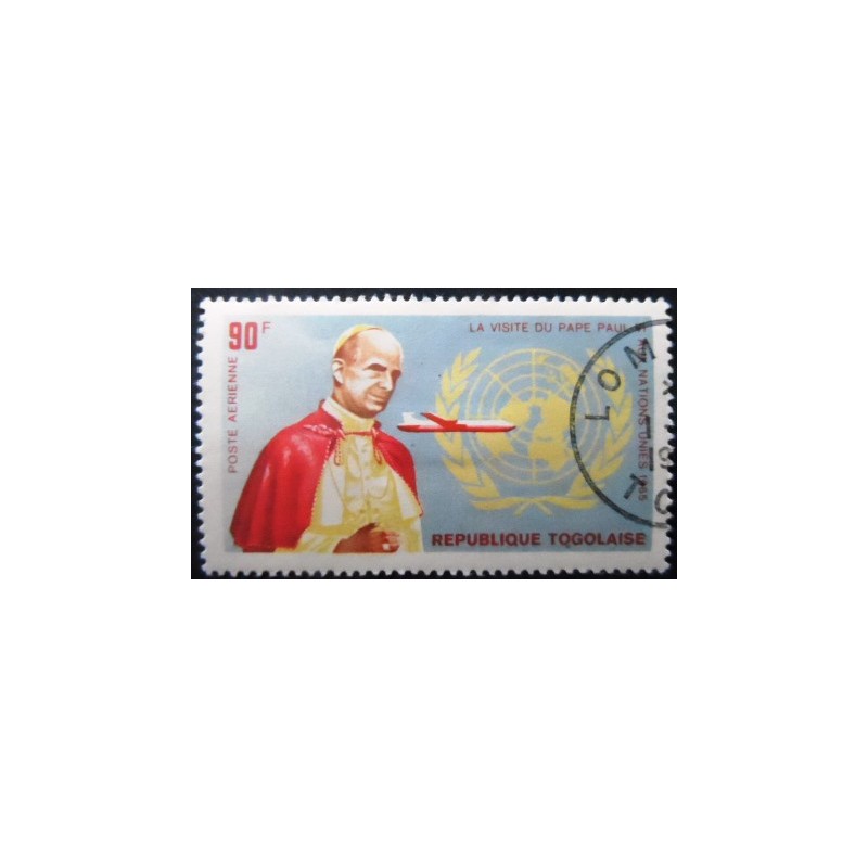 Selo postal do Togo de 1966 Pope Paul VI 90