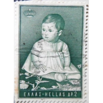 Selo postal da Grécia de 1966 Princess Alexia