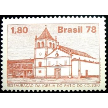 Selo postal do Brasil de 1978 Pátio do Colégio M