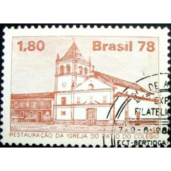 Selo postal do Brasil de 1978 Pátio do Colégio MCC