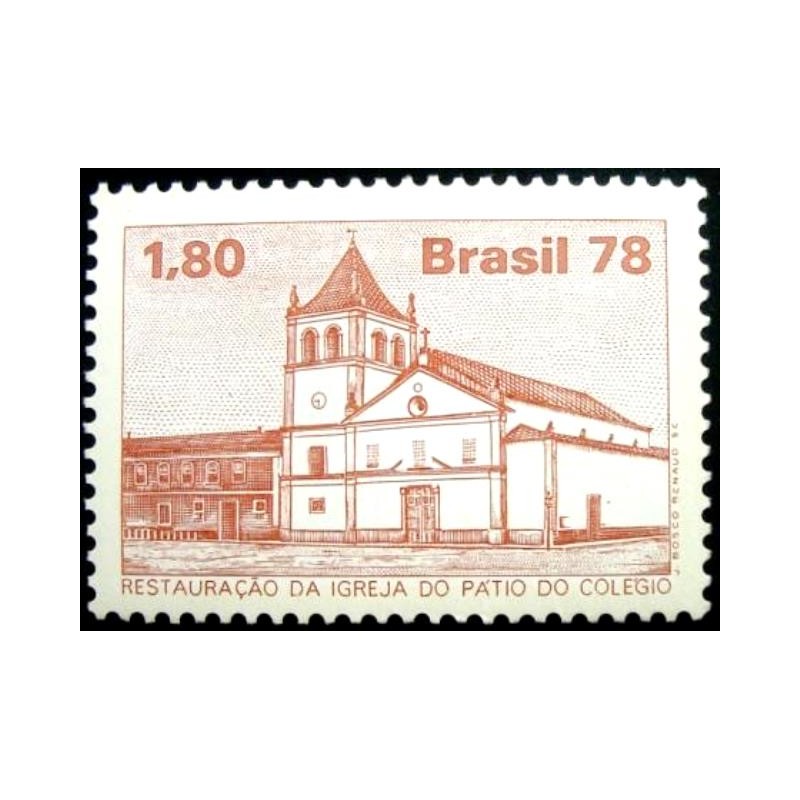 Selo postal do Brasil de 1978 Pátio do Colégio M