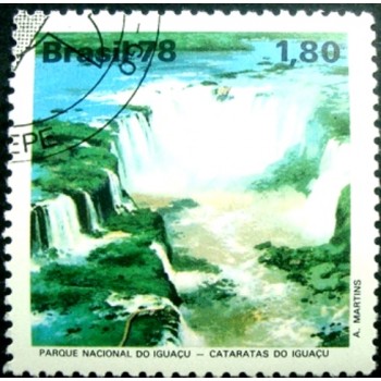 Selo postal Comemorativo do Brasil de 1978 Cataratas do Iguaçu MCC