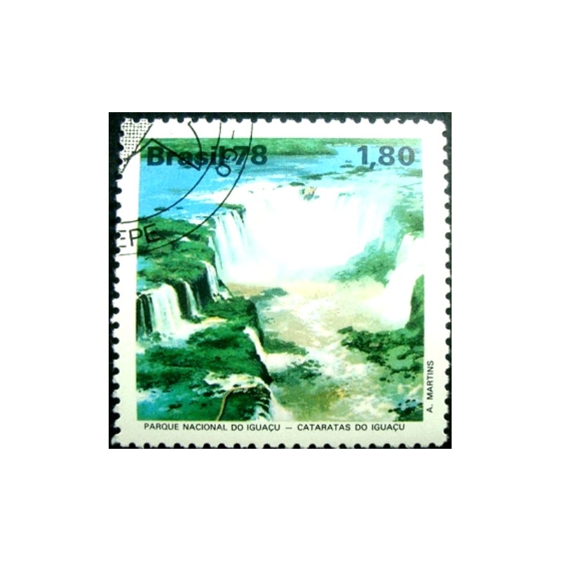 Selo postal Comemorativo do Brasil de 1978 Cataratas do Iguaçu MCC
