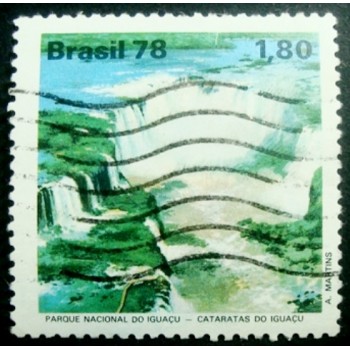 Imagem similar à do selo postal do Brasil de 1978 Cataratas do Iguaçu U
