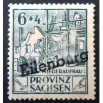 Selo postal da Alemanha Eilenburg de 1946 Spendenmarke zum Wiederaufbau